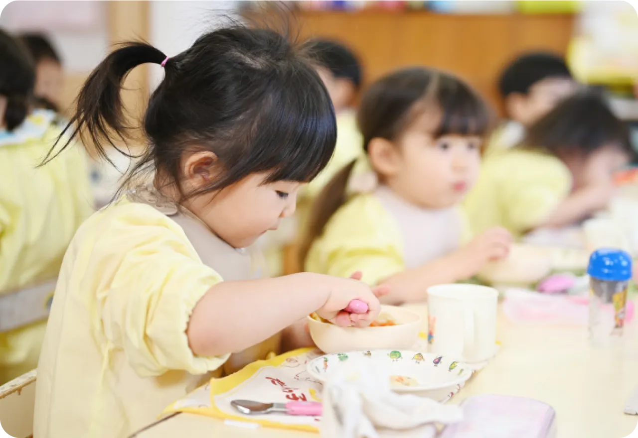 昼食の様子